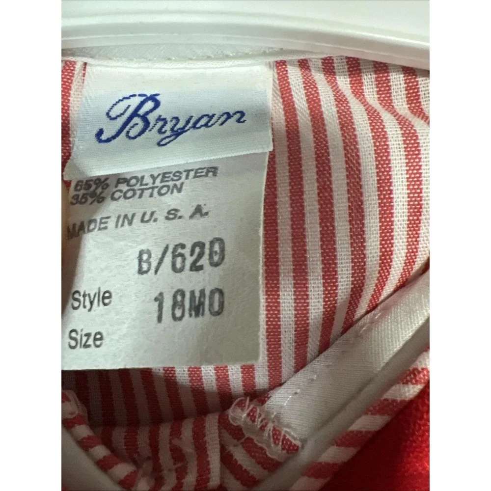 VTG NWT Bryan Baby Boy 2-Piece Suit Set Red Blazer Shorts 18M USA